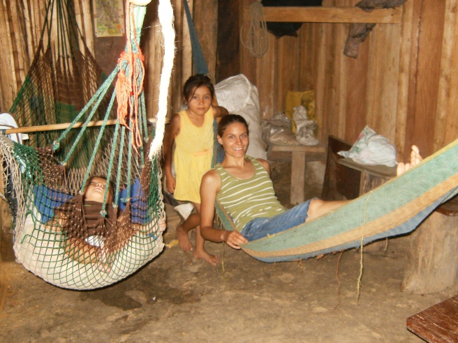 Hammocks are EVERYWHERE here in Honduras. Outside in the yard, across the front porch... here at Dilmer and Lupe's they are hung across the kitchen. To make a baby crib for Gabriel, Lupe takes a rod and ties both ends of the hammock up to form a cradle. Then she simply lays a comforter and pillow in the middle. I believe the hammocks here are a symbol of the slower pace of life in this culture. Yes, you can find hammocks in the States, but how often do you actually see someone stretched out in a hammock?!